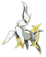 Dies ist ein Artwork des legendären Pokémon Arceus.