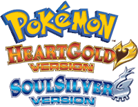 Dies sind die deutschen Logos von Pokémon HeartGold und SoulSilver.